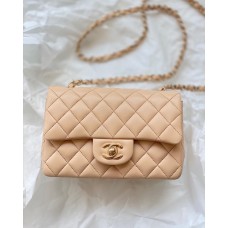 A TOP Chanle Lambskin Classic Flap with Champagne hardware (20cm)